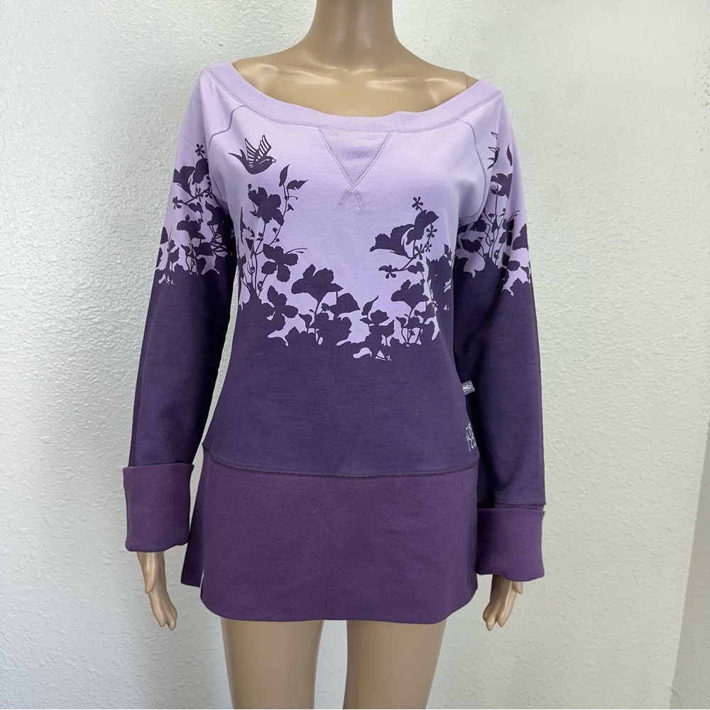 Vtg Retro Y2K 90’s EckoRed Shirt Womens Purple Lilac Graphic Street Wear New